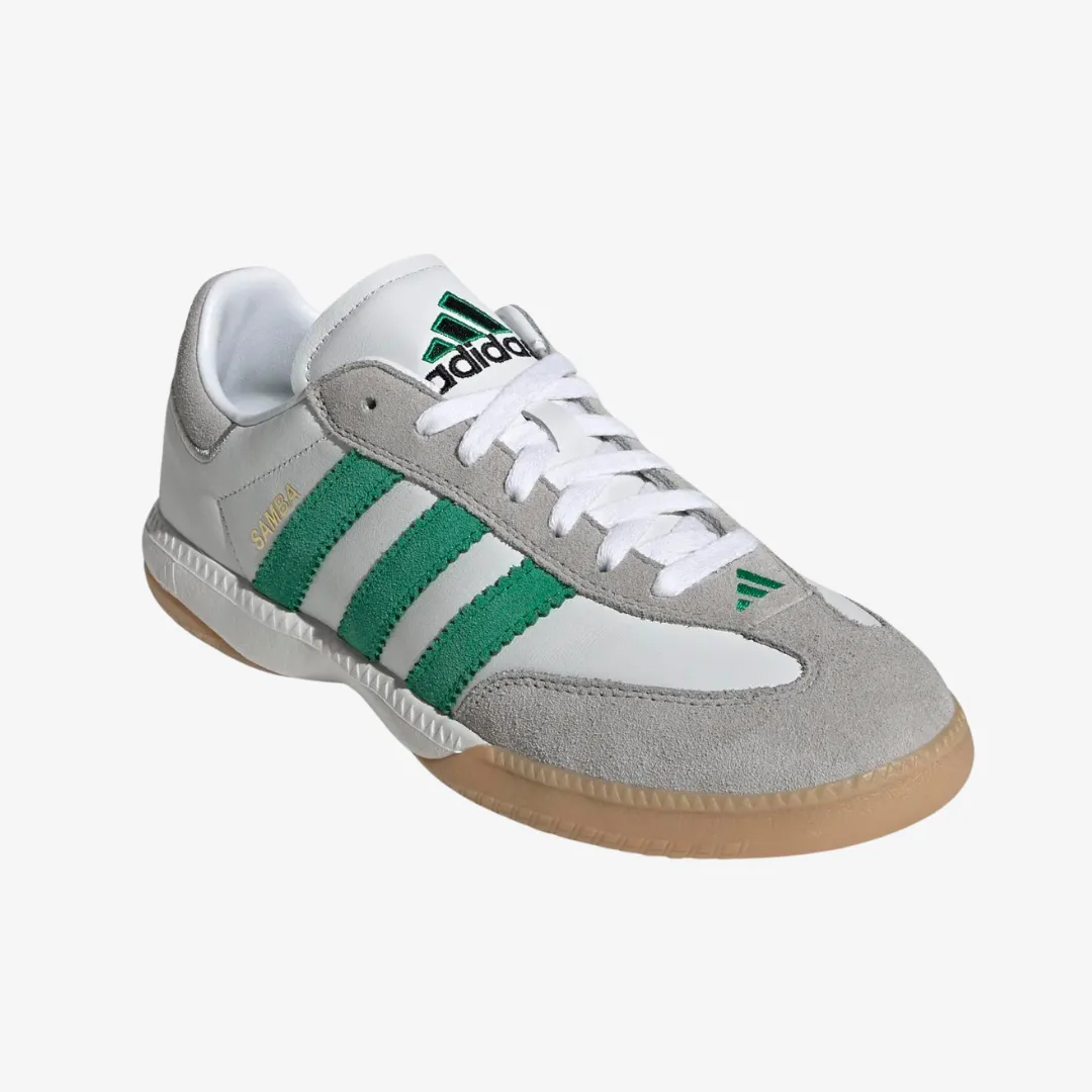 mens adidas samba mn (white/green)