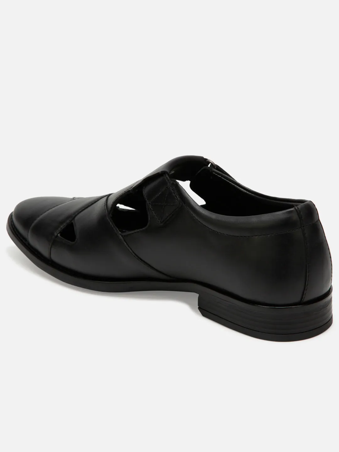 Men's Black Peshawari Formal Slip On Sandal (ID4091)