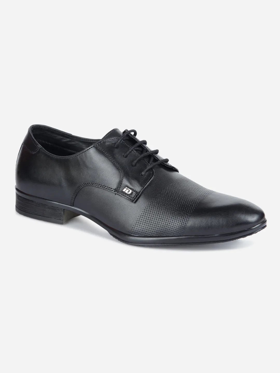 Men's Black Regular Toe Textured Finish Lace Up Formal (ID2171)