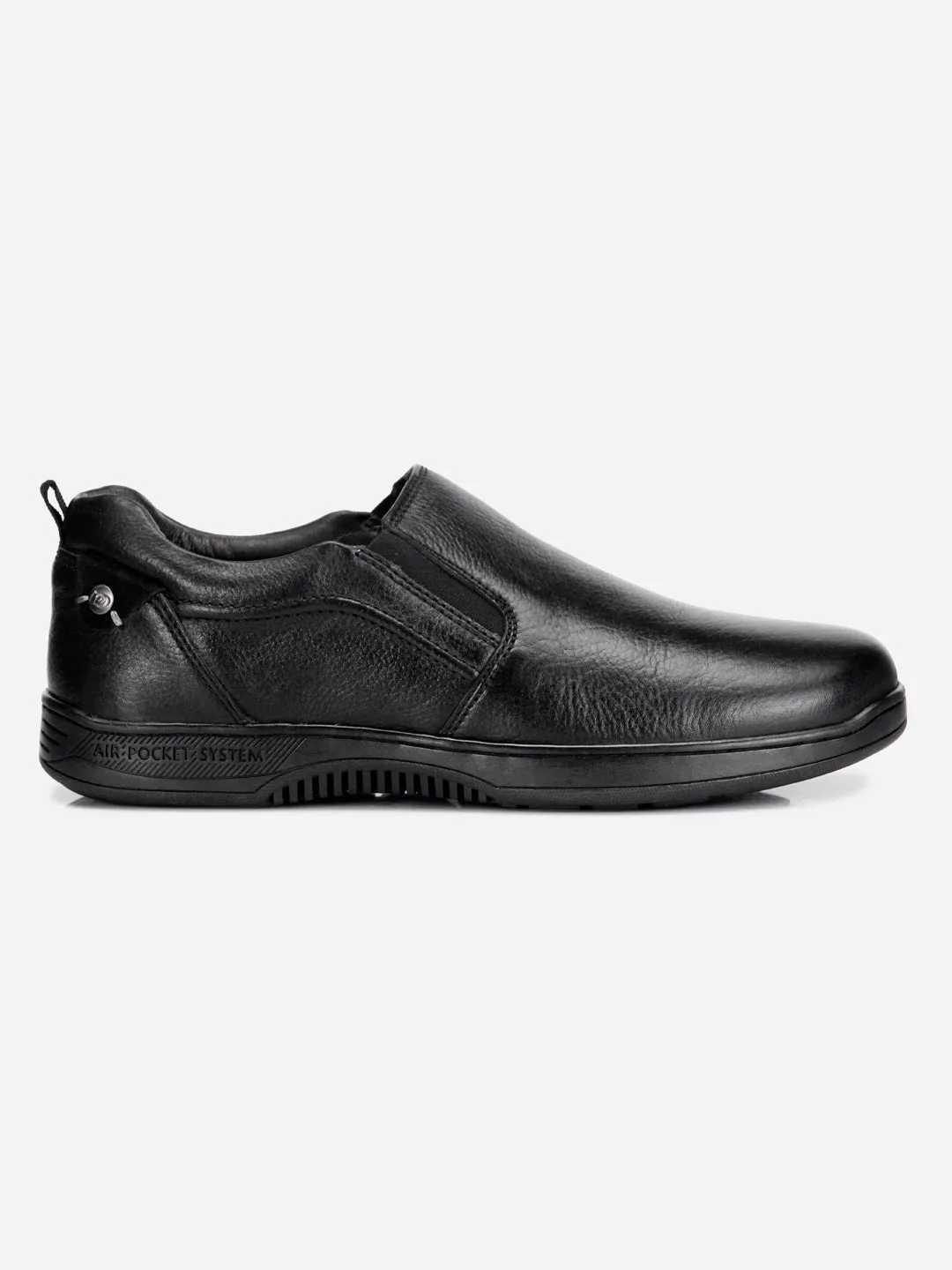 Men's Black Round Toe Slip On Semi Formal (ID2166)