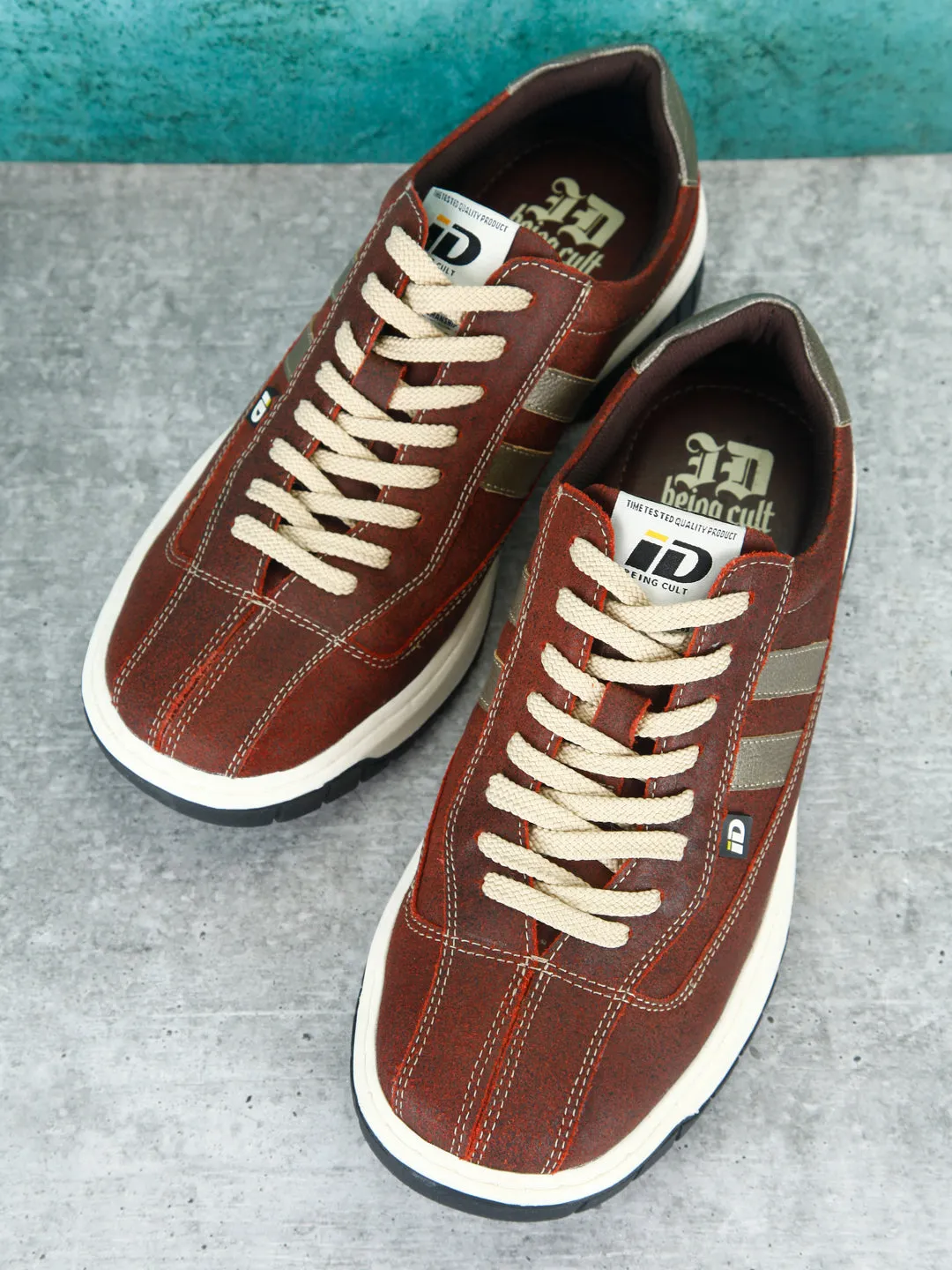 Men's Brick Casual Lace Up Shoes (ID0035)