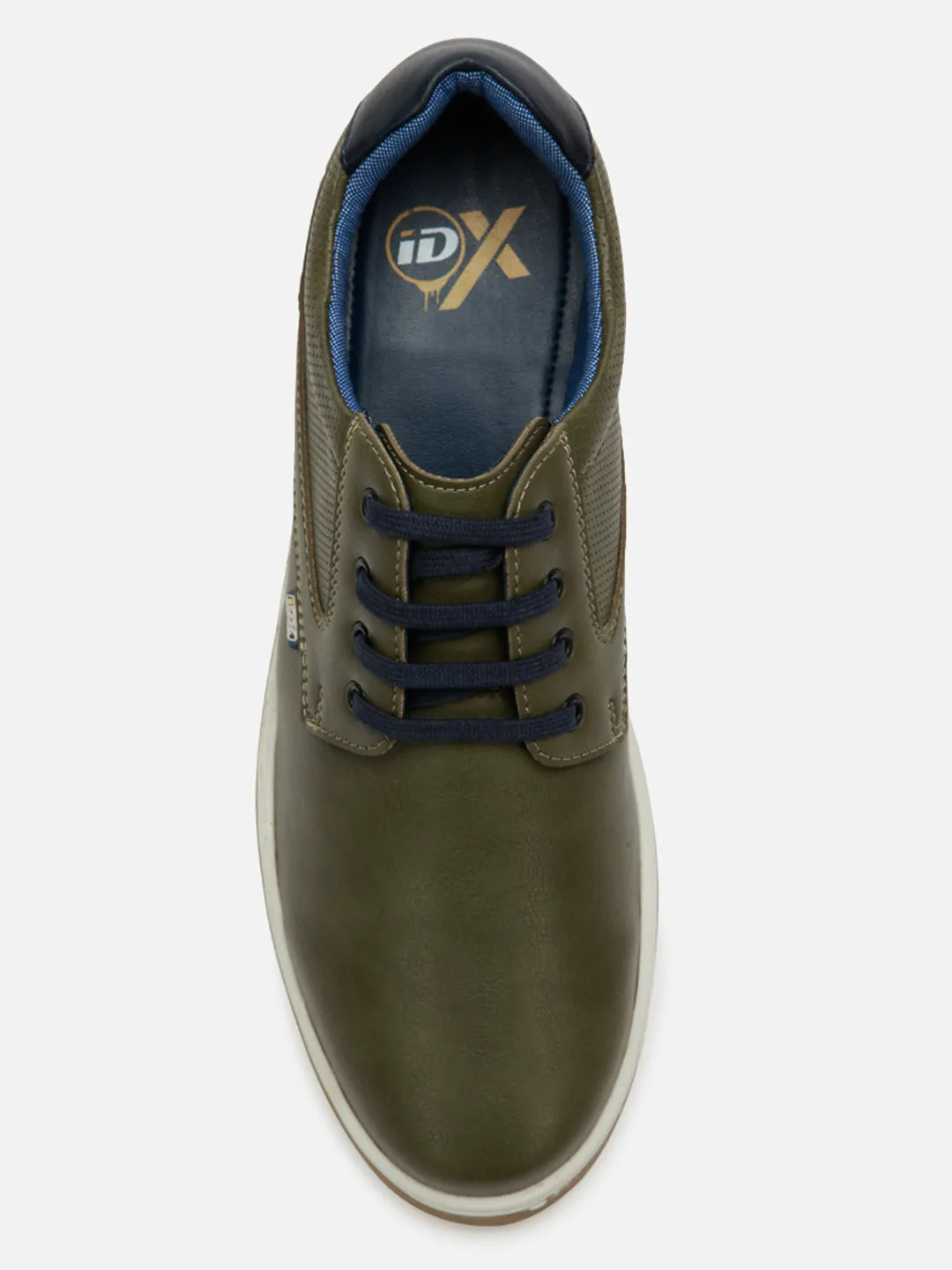 Men's Olive Round Toe Lace Up Casual (IX1017)