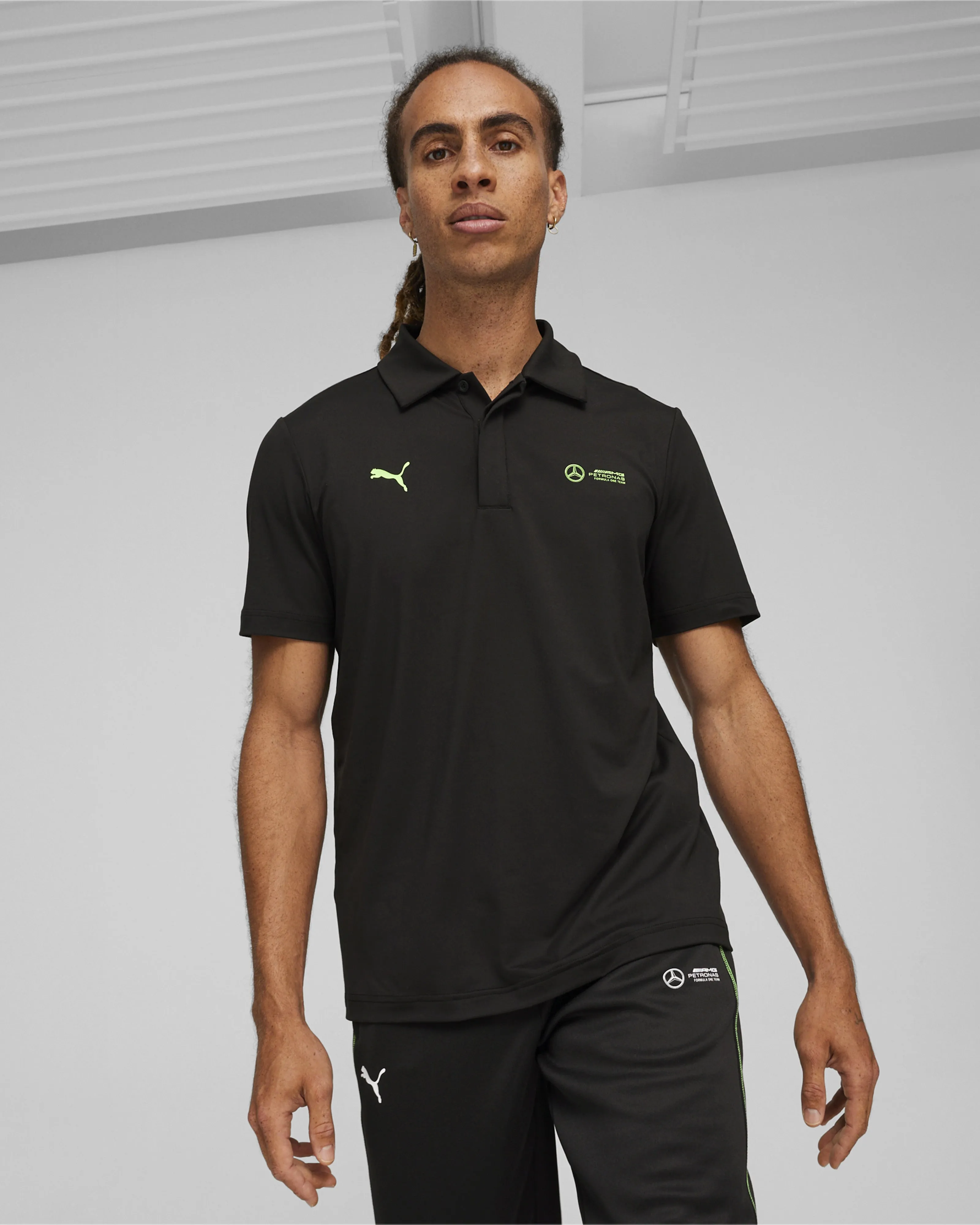 Mens Puma Cloudspun Polo Black