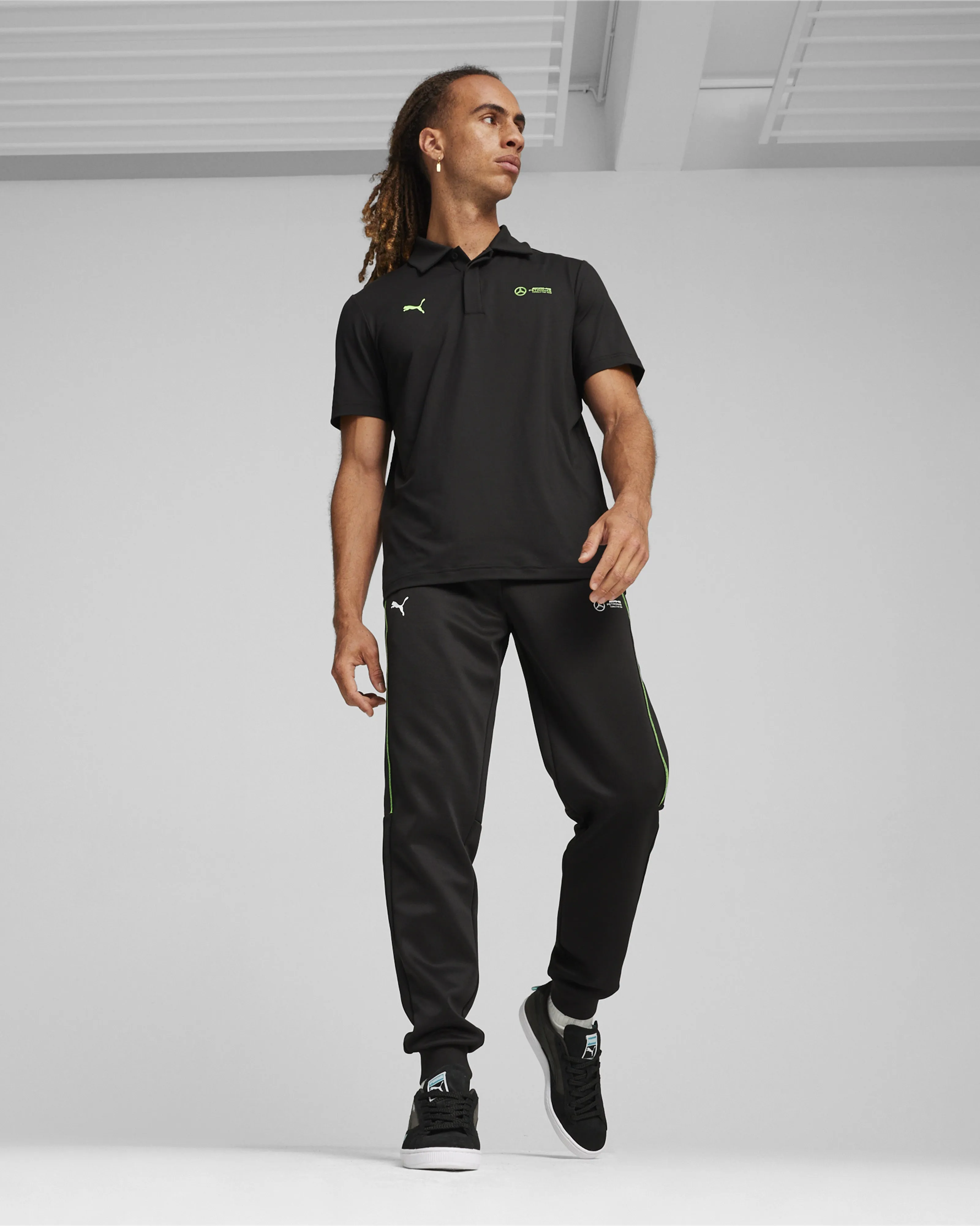 Mens Puma Cloudspun Polo Black