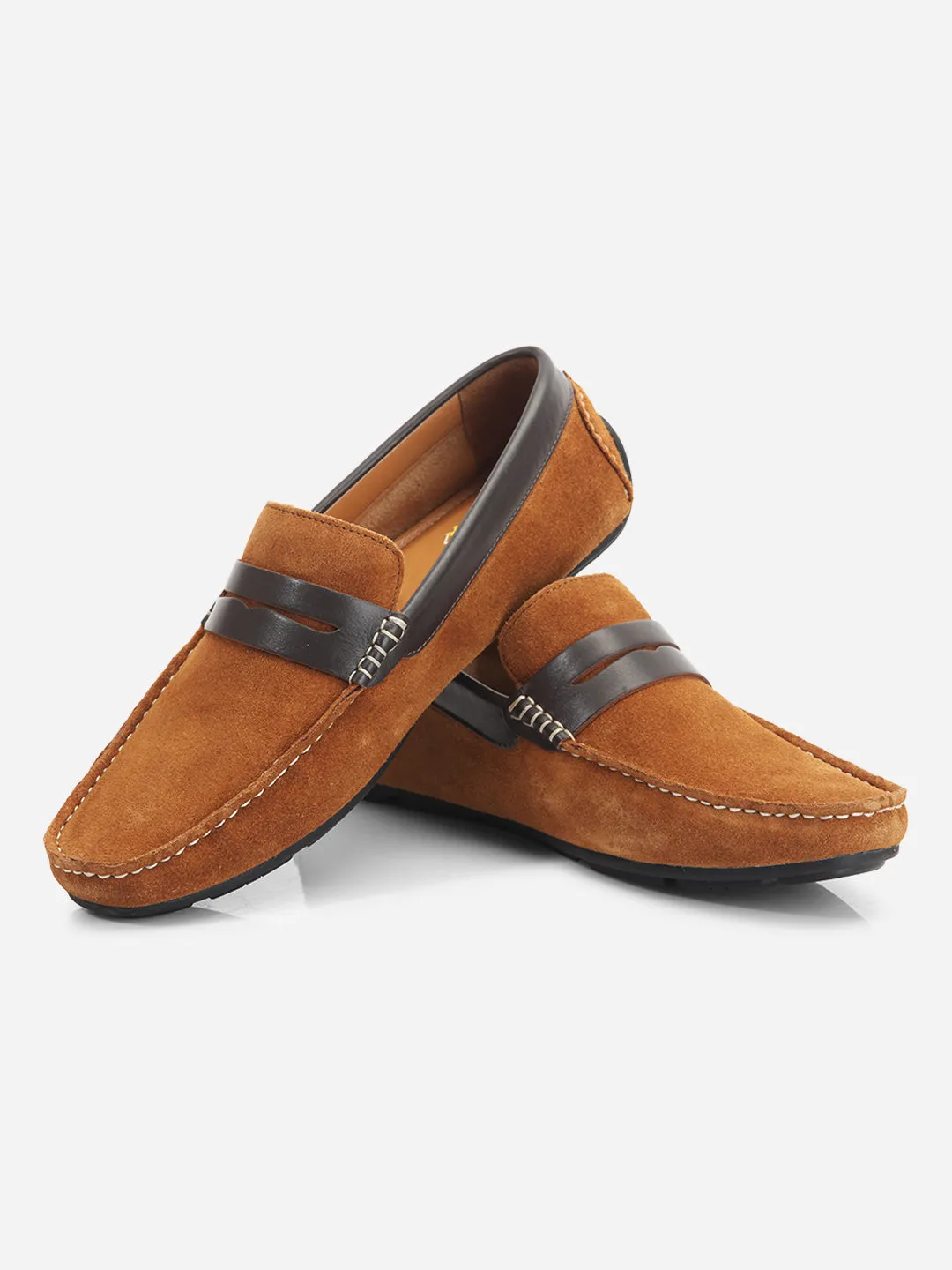 Men's Tan Moc Toe Casual Loafer (ID1142)