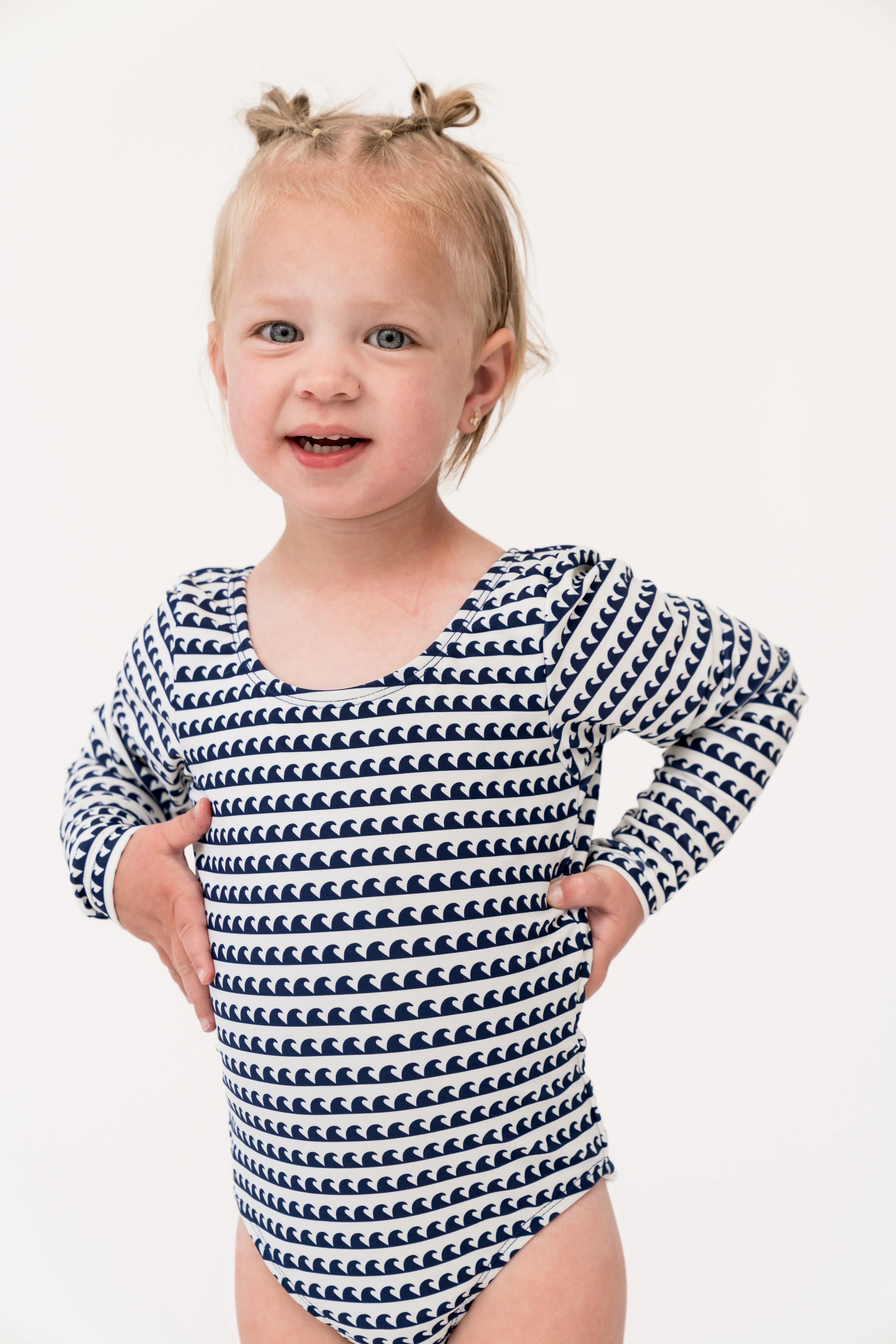 Mini Surfer Girl One Piece | Navy Wave