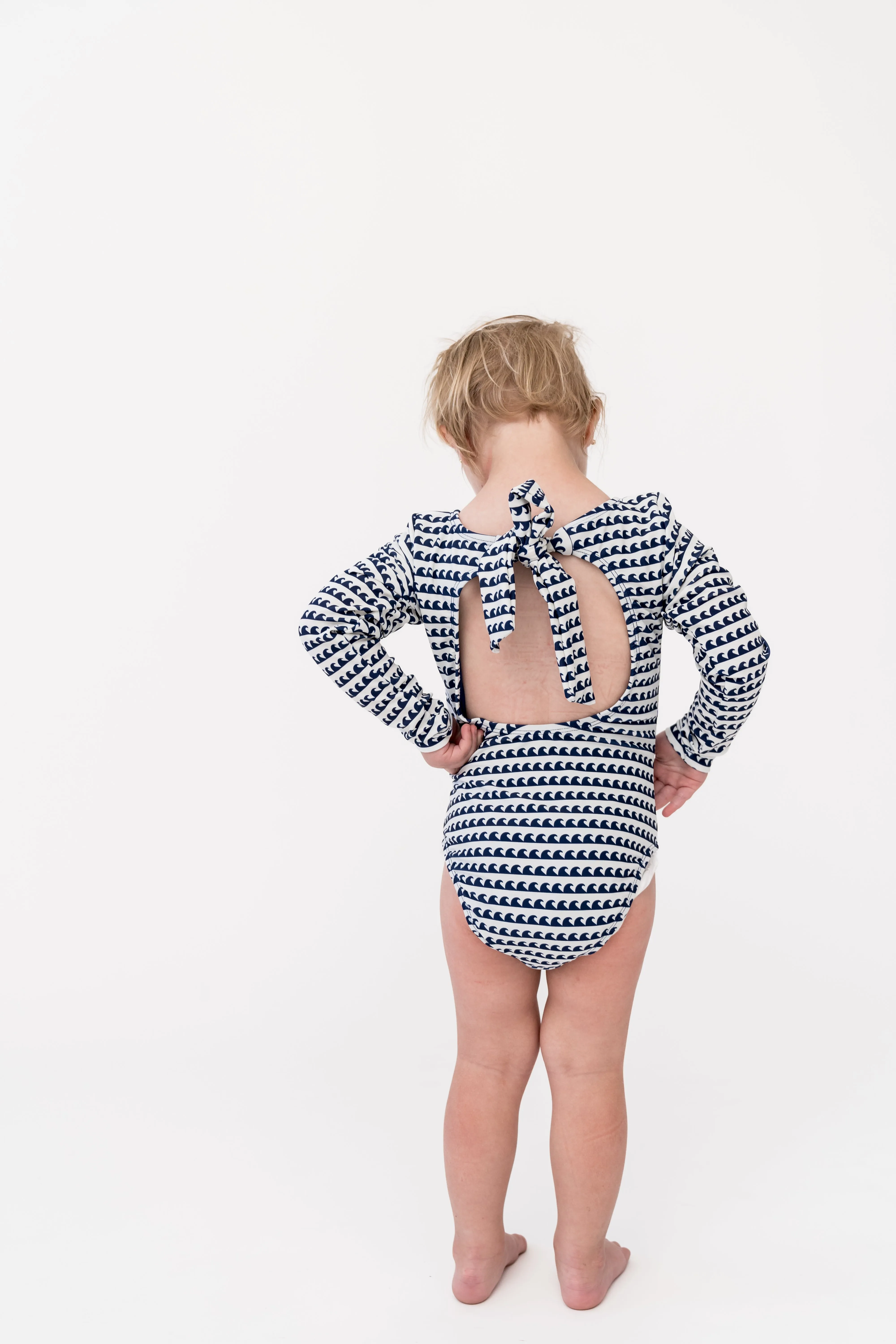 Mini Surfer Girl One Piece | Navy Wave