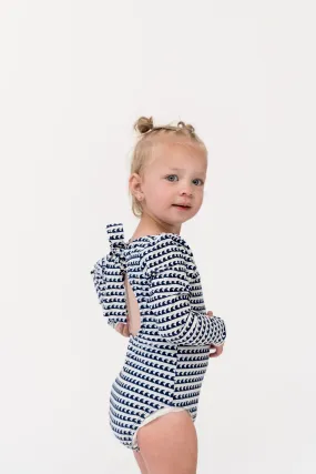 Mini Surfer Girl One Piece | Navy Wave