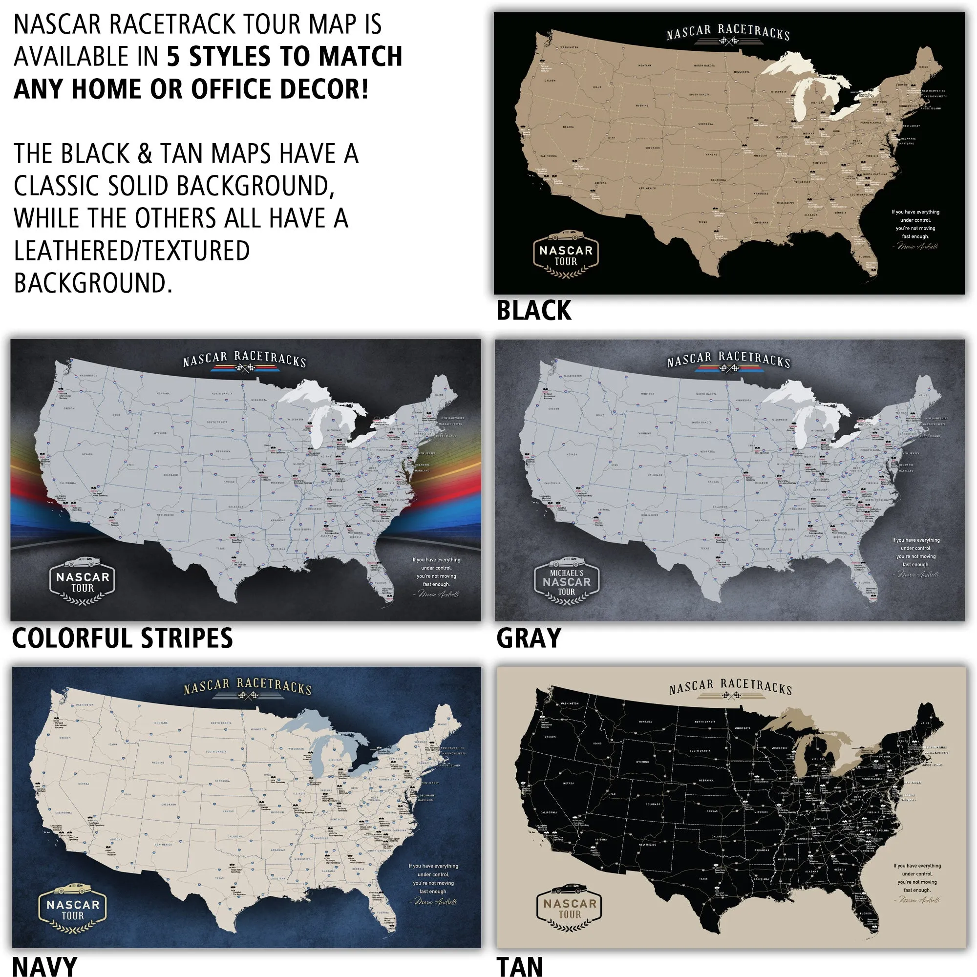 NASCAR Racetrack Tour Map