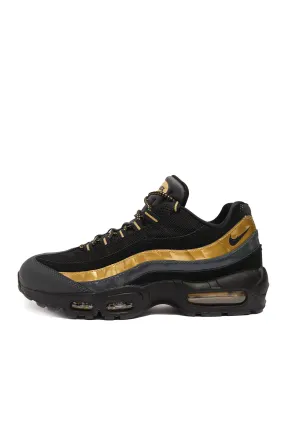 Nike Air Max 95 Premium Sneakers - Black with Metallic Gold Accents