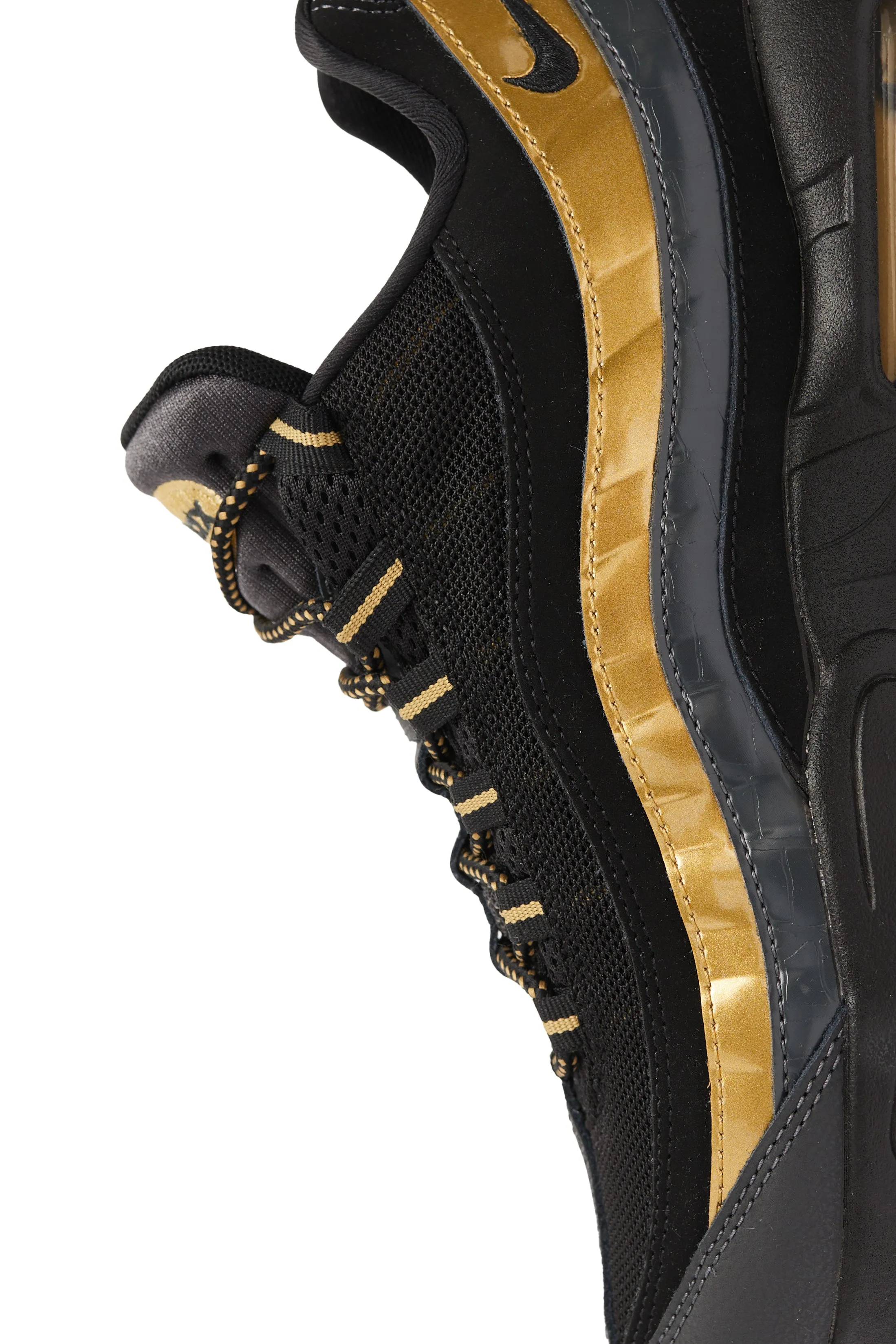 Nike Air Max 95 Premium Sneakers - Black with Metallic Gold Accents