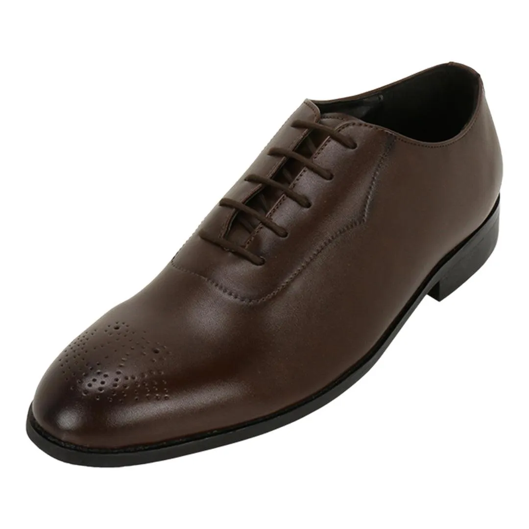 Novara Brown Medallion-Toe  Oxfords