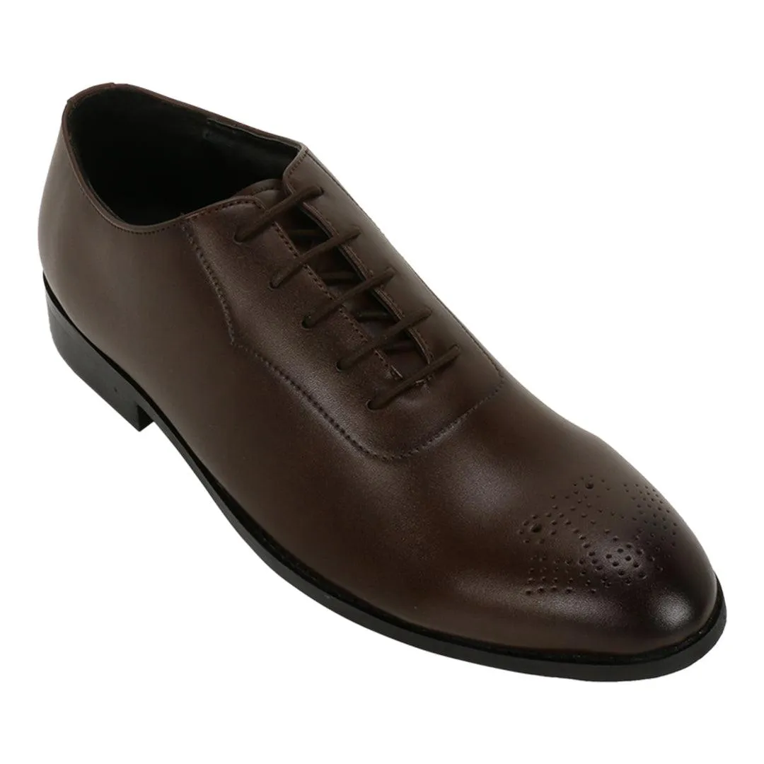 Novara Brown Medallion-Toe  Oxfords