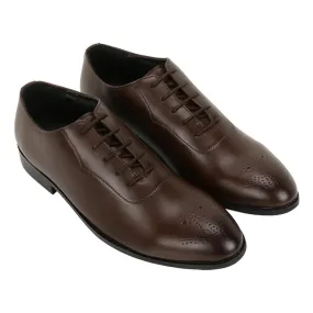 Novara Brown Medallion-Toe  Oxfords