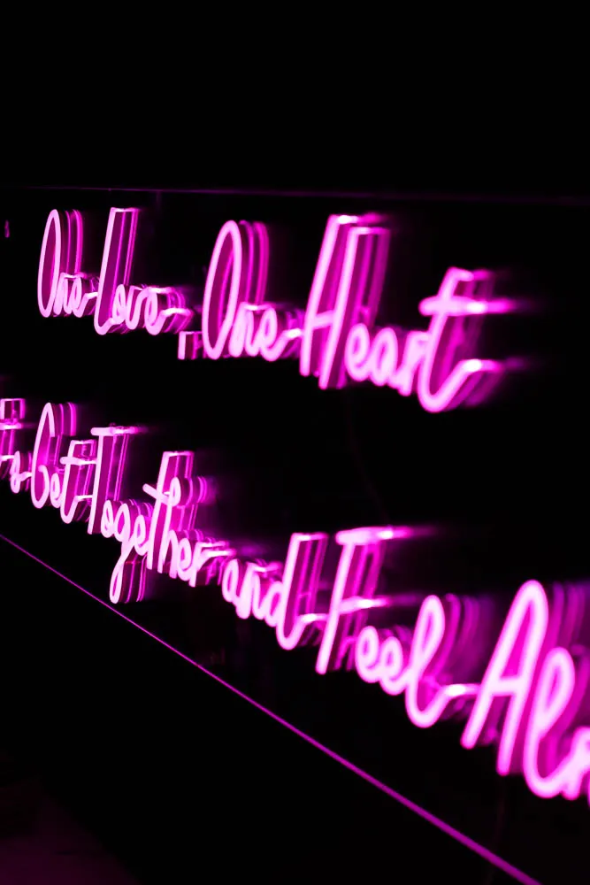 One Love One Heart Neon Wall Light