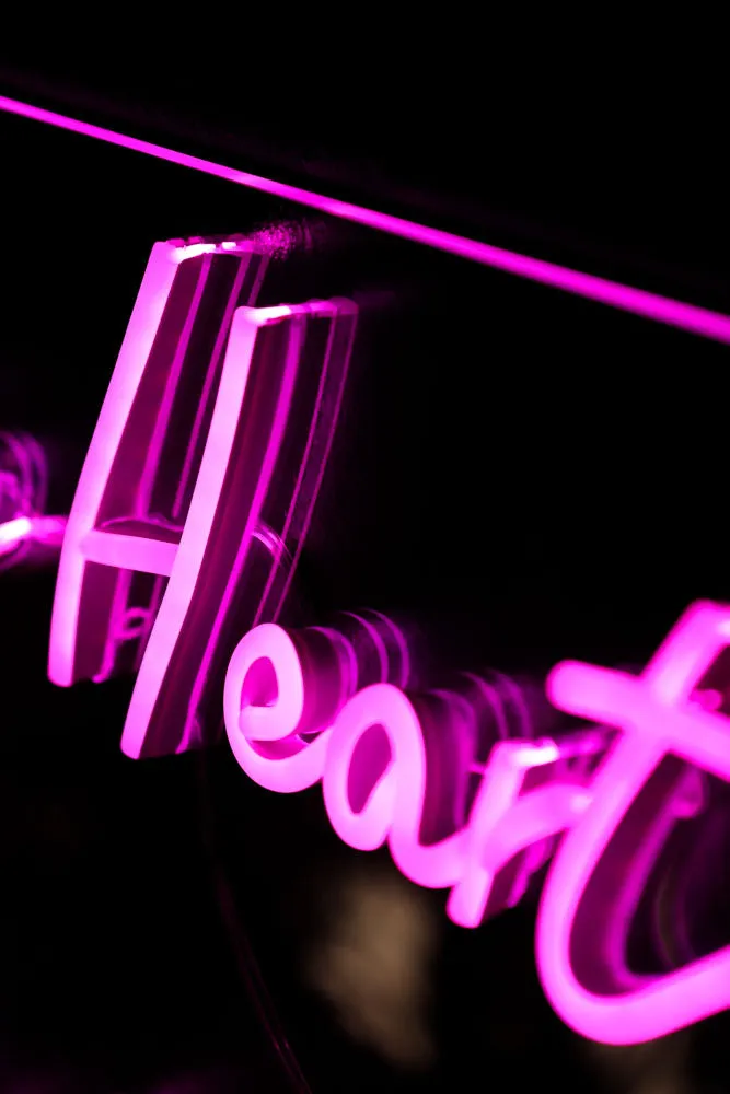 One Love One Heart Neon Wall Light