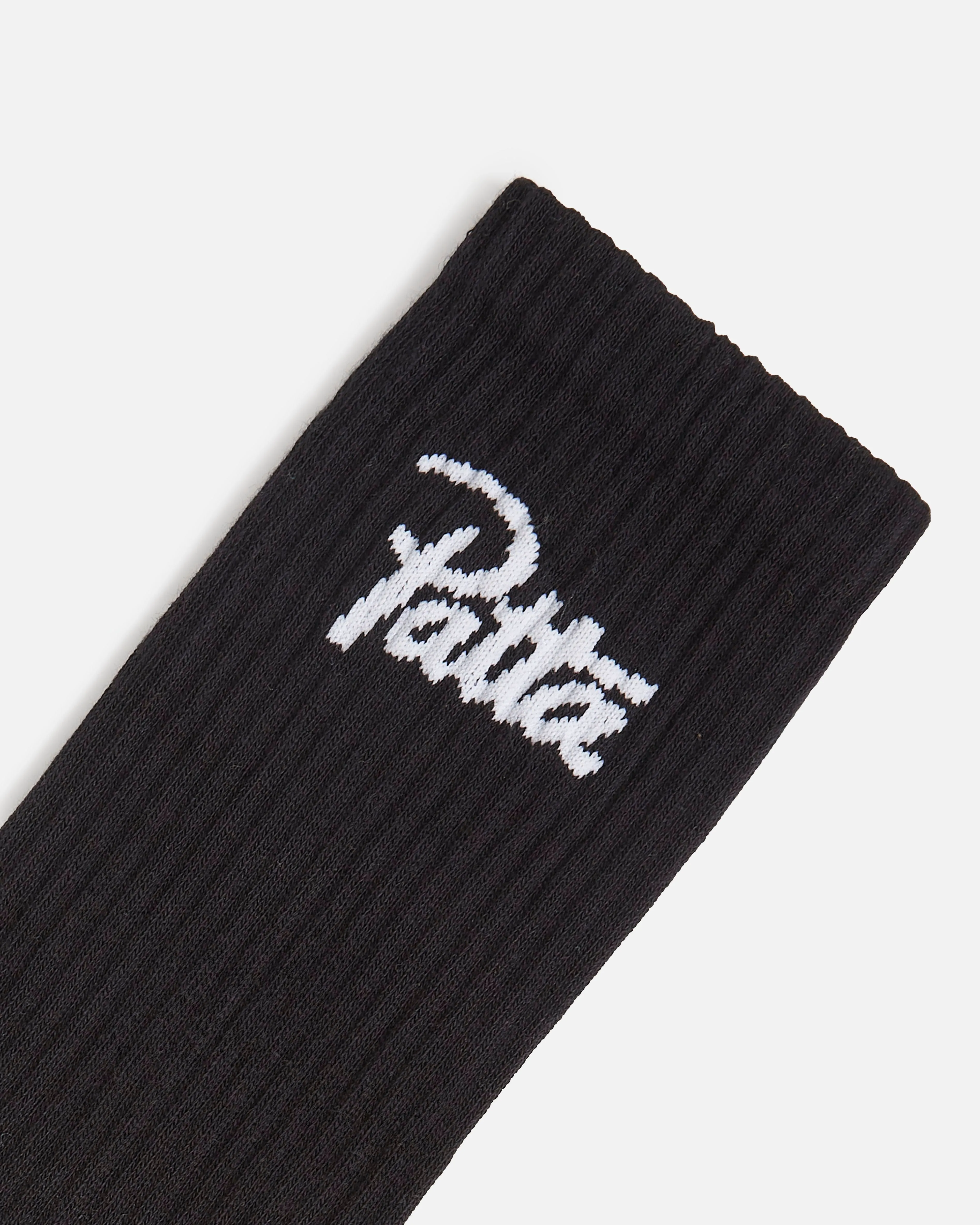 Patta Script Logo Sport Socks 2-Pack (Black)