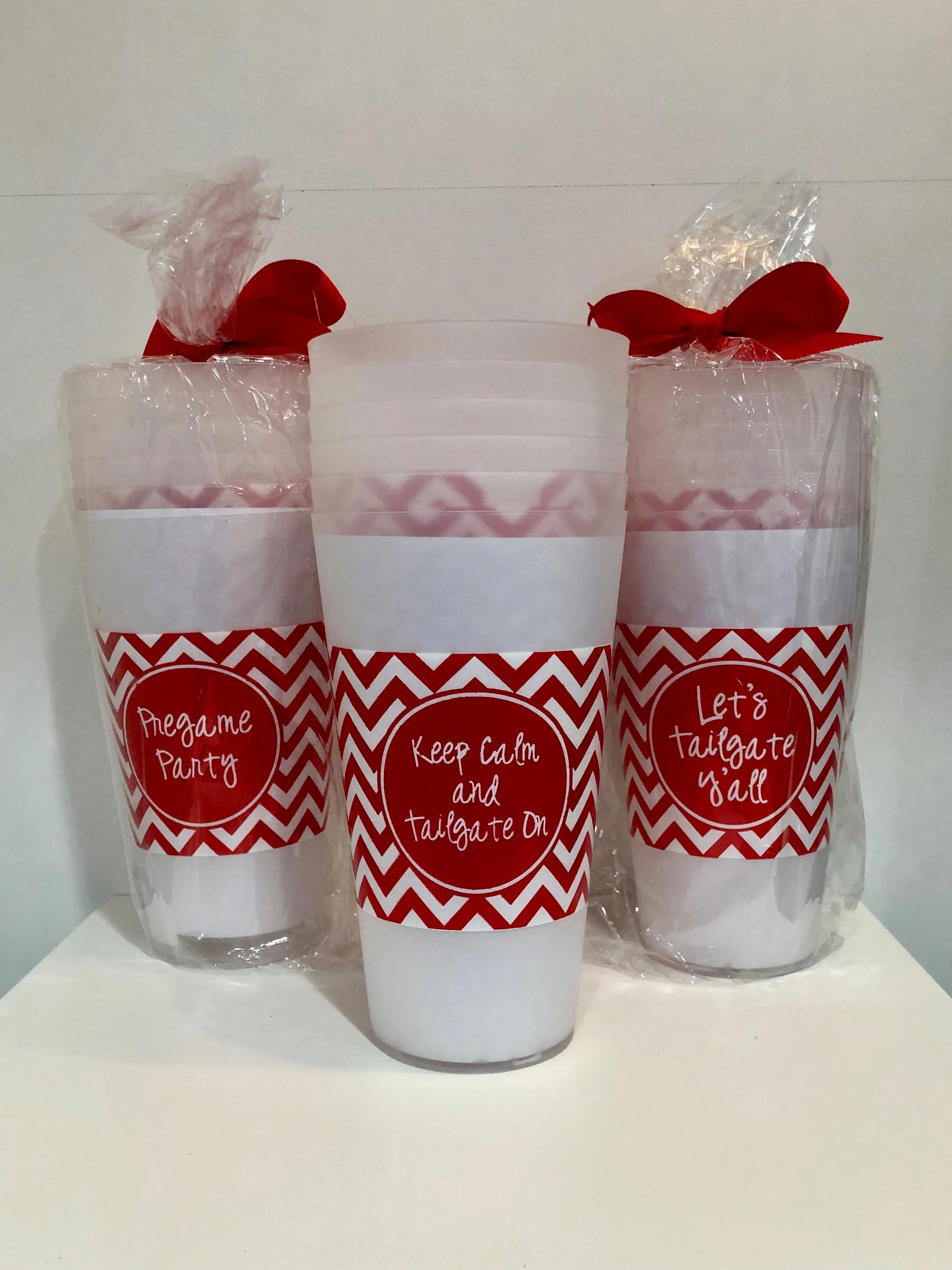 Red and White Tailgate Cups