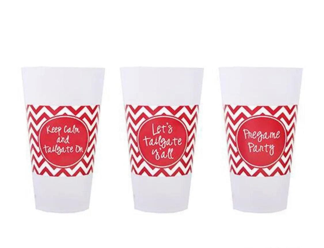 Red and White Tailgate Cups