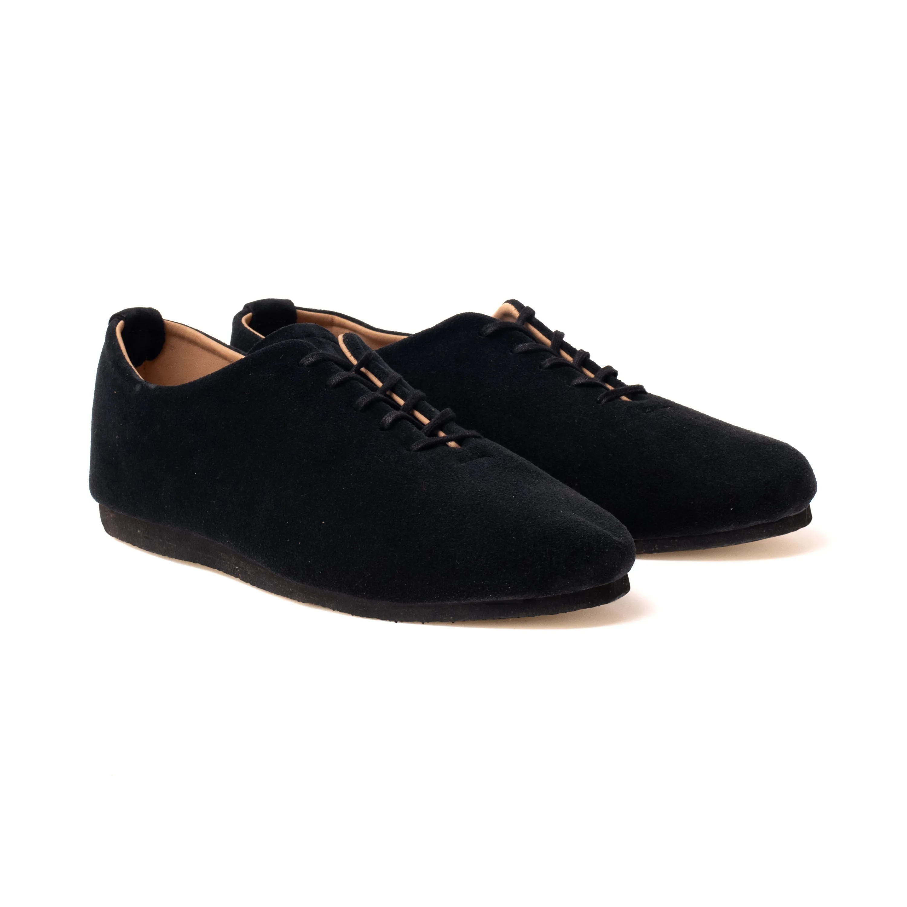 Regent Wholecut Shoe - Black Janus Calf Suede