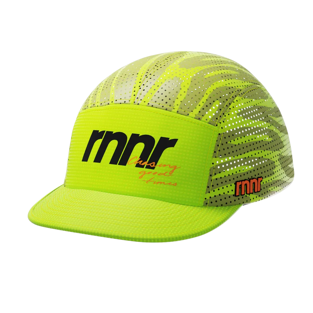 rnnr Pacer Hat: Drippy Cheetah Green