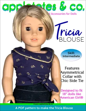 Tricia Blouse 18 Inch Doll Sewing Pattern